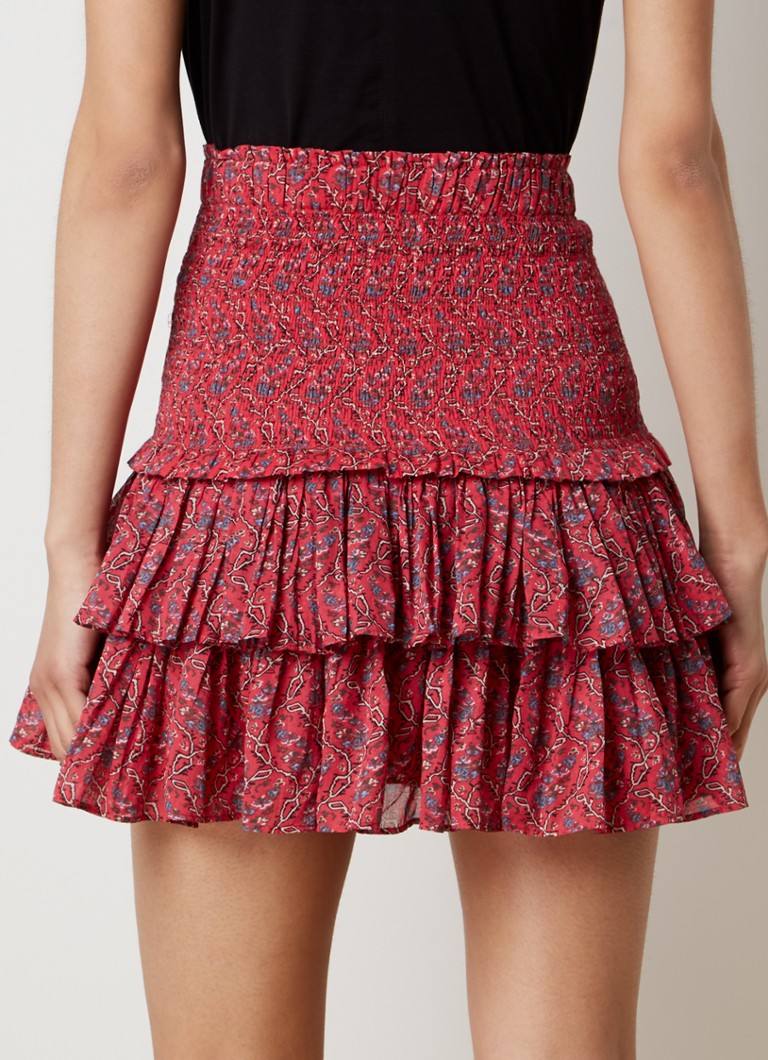 Isabel Marant  Naomi mini plooirok met bloemenprint en smockwerk