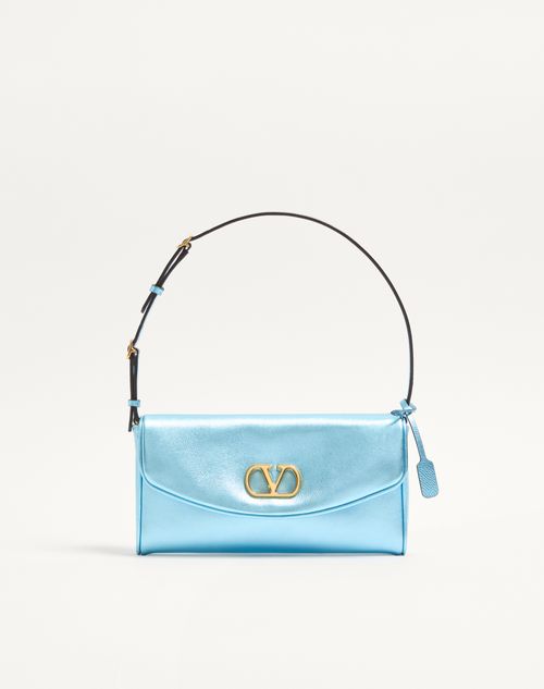Bolsa de ombro pequena Valentino Garavani Devain em couro napa laminado