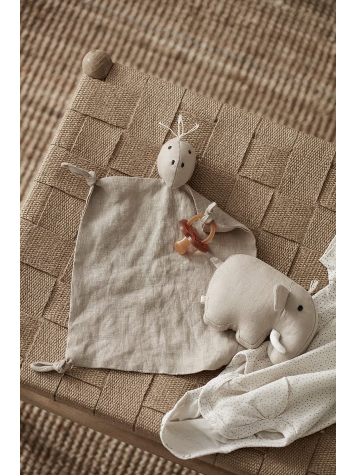 Kids Concept Schmusetuch Dino Leinen 24x26 cm in Natur ab 0 Monate günstig kaufen onesize