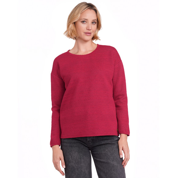 Damen Sweatshirt mit Strukturmuster