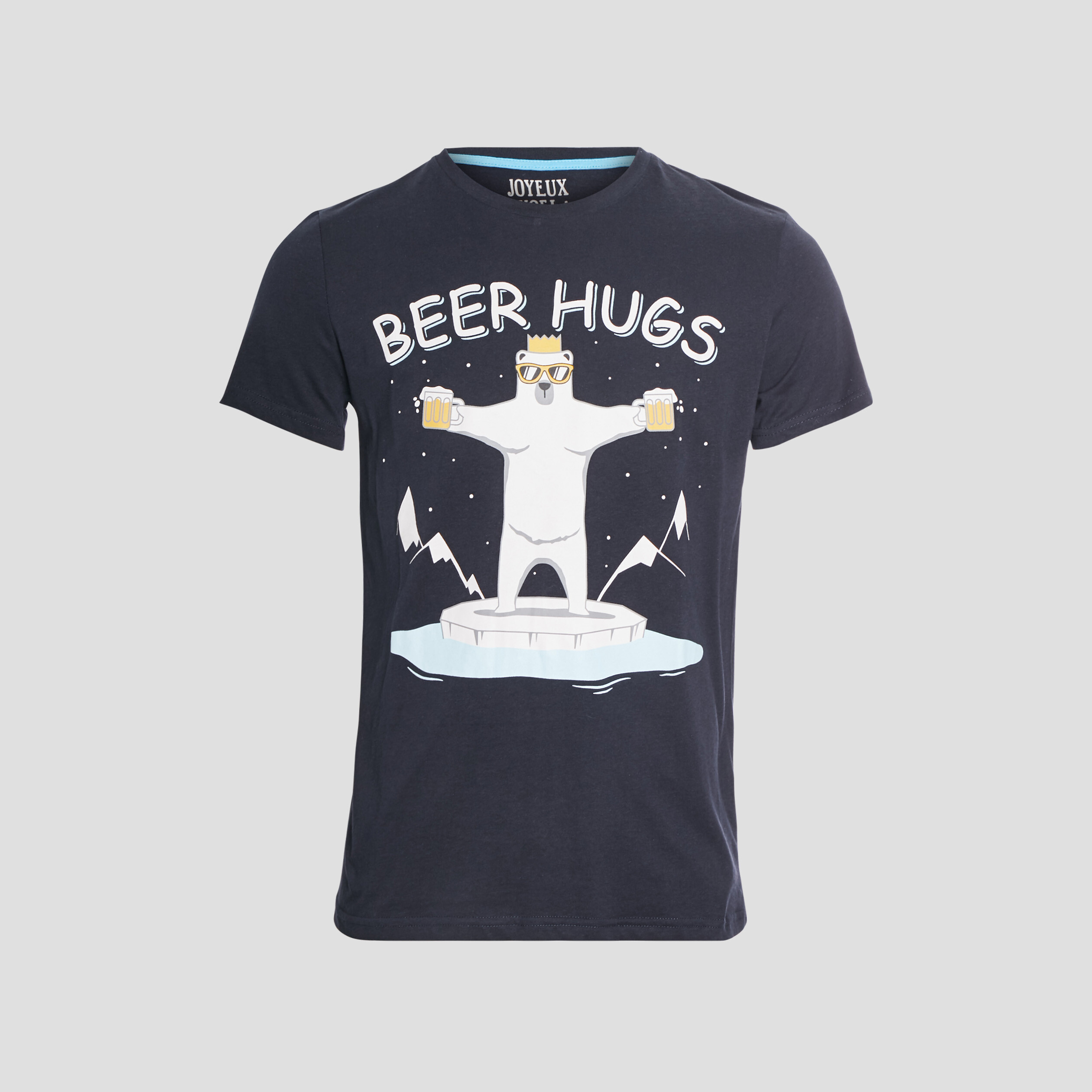 T-shirt manches courtes bleu marine homme | La Halle