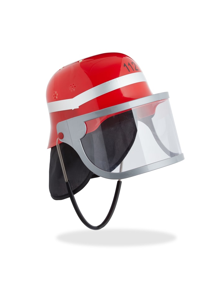 relaxdays Feuerwehrhelm in Rot günstig kaufen onesize