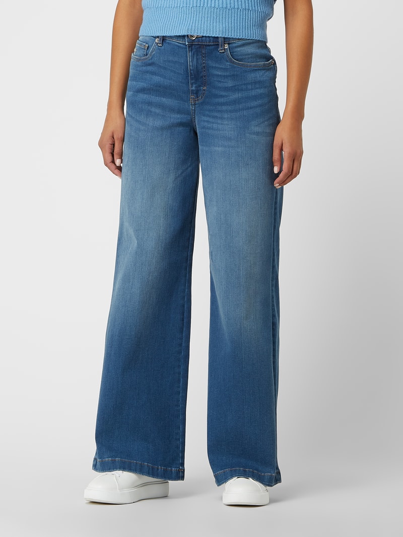 Wide Leg Jeans mit Stretch-Anteil in blau
