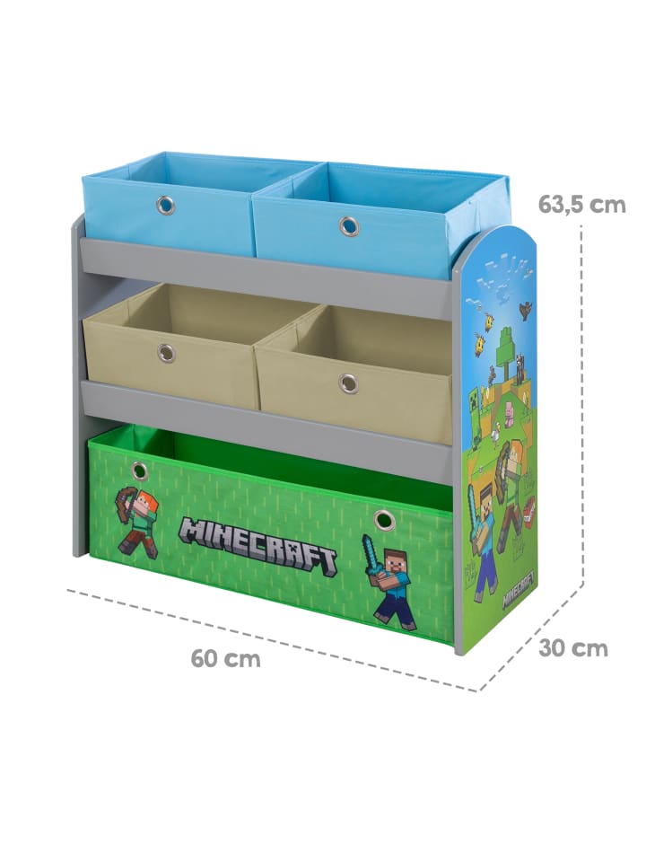 Minecraft MINECRAFT - Spieleregal, Bücherregal, Aufbewahrung günstig kaufen onesize