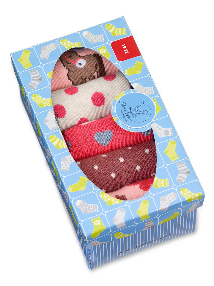 Sterntaler Socken 5er-Box Punkte in koralle günstig kaufen