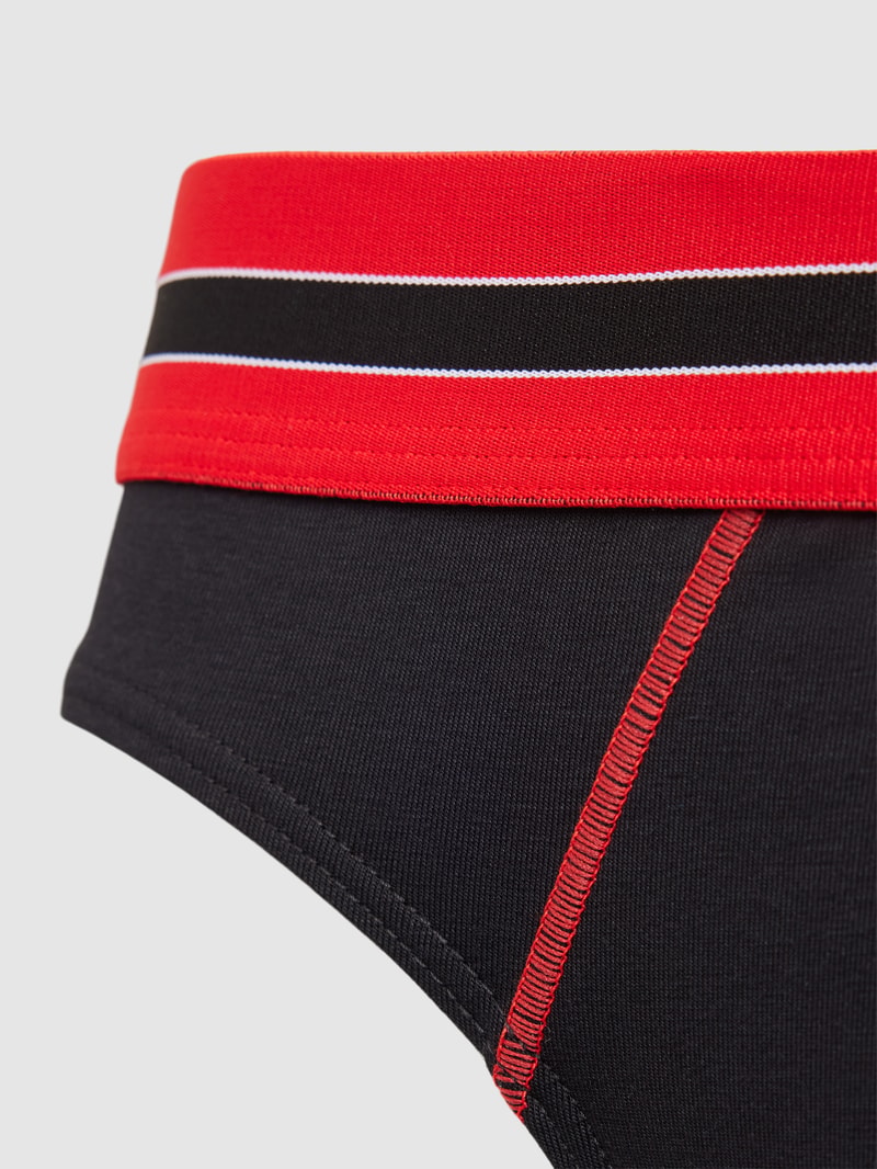 Slip mit elastischem Bund in schwarz