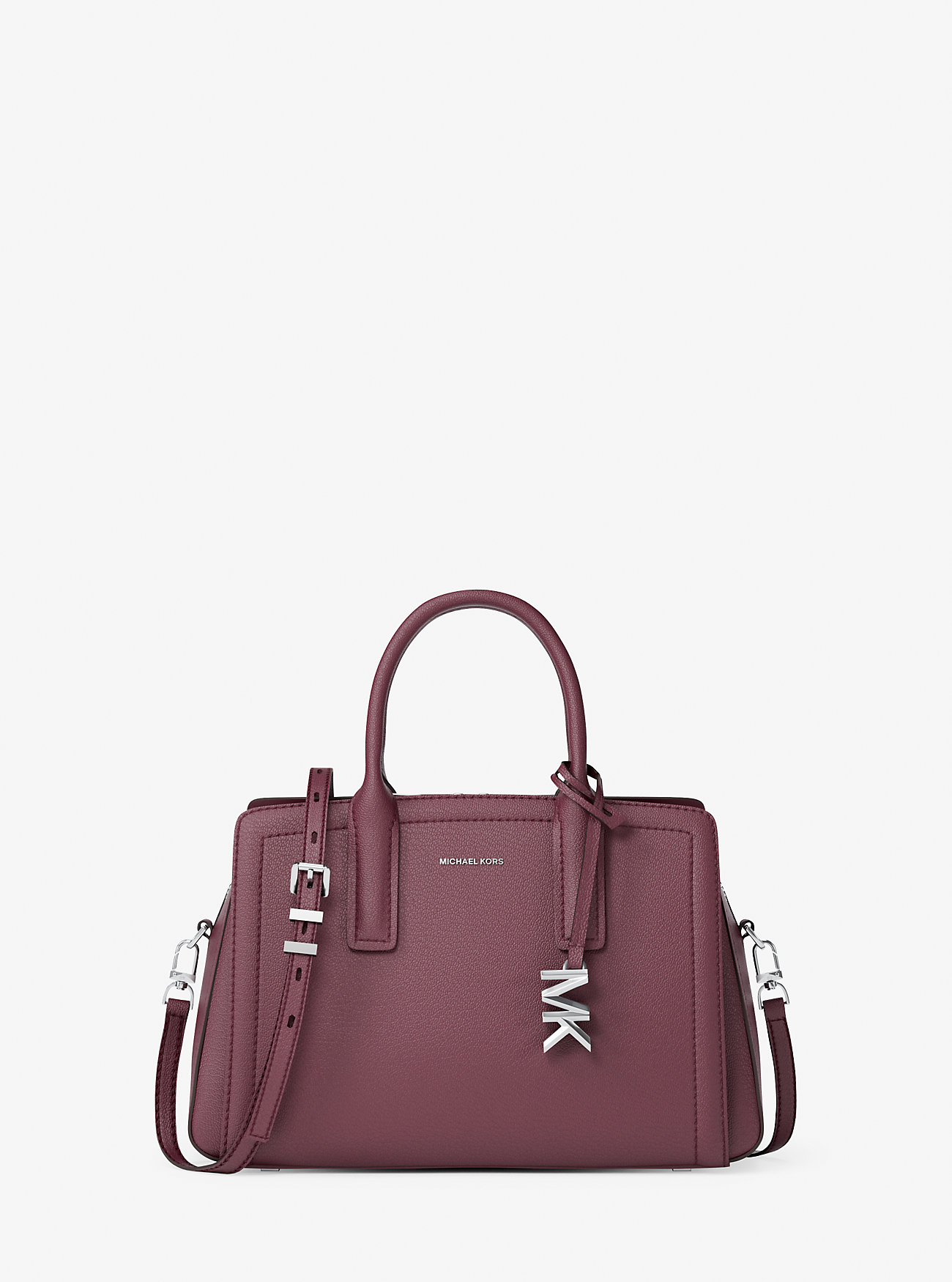 Laila Small Leather Satchel - OXBLOOD