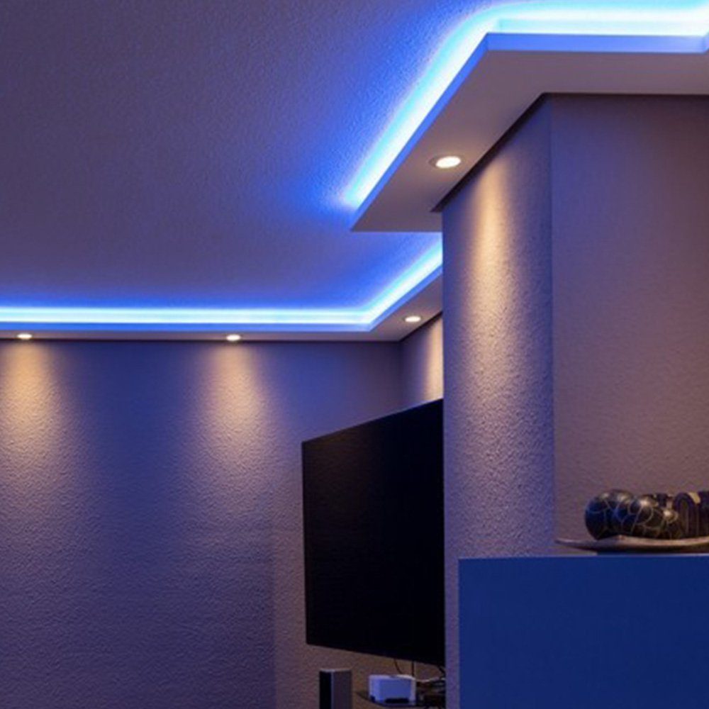 Licht-Trend Stuckleiste Dekor-Profil M Stuckleiste 1,2 m indirekt Wand oder Decke
