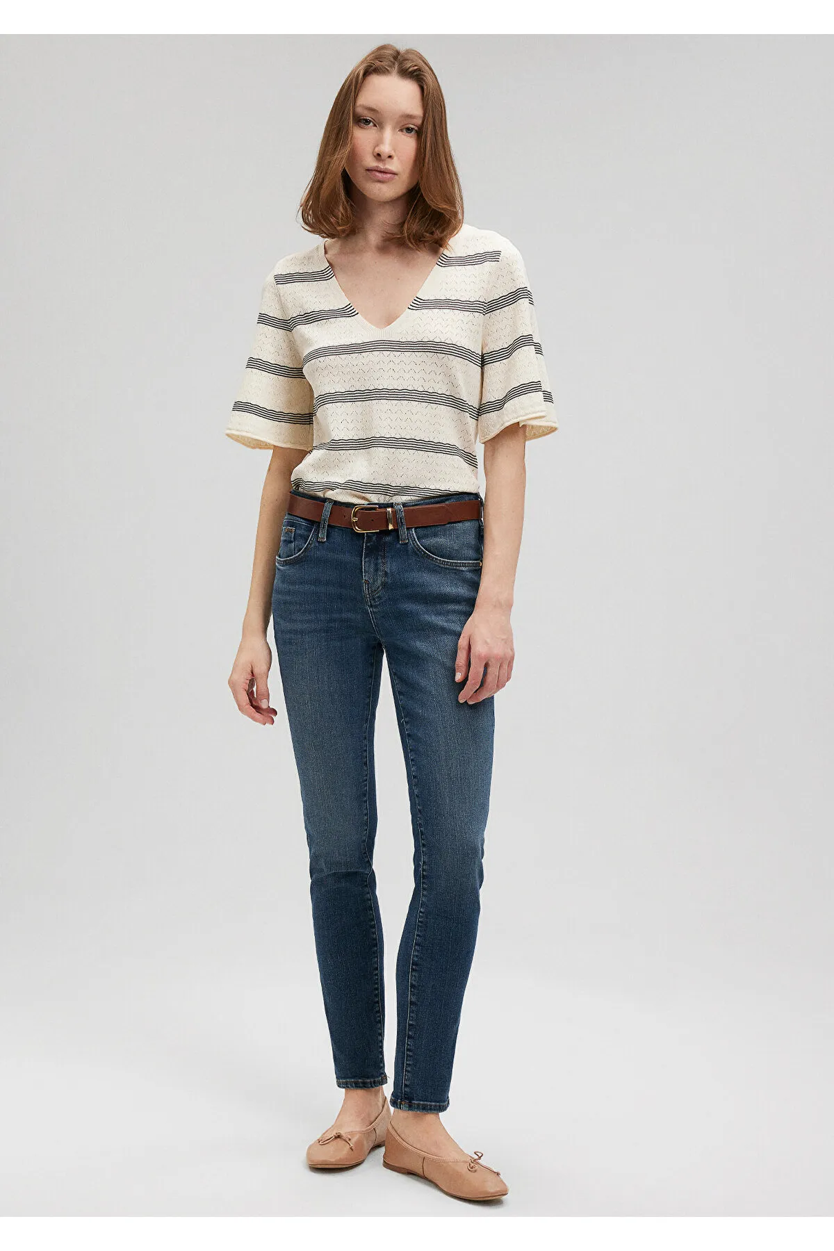 Mavi  Ada Casual Shaded Indigo Blue Jeanshose 1020585267