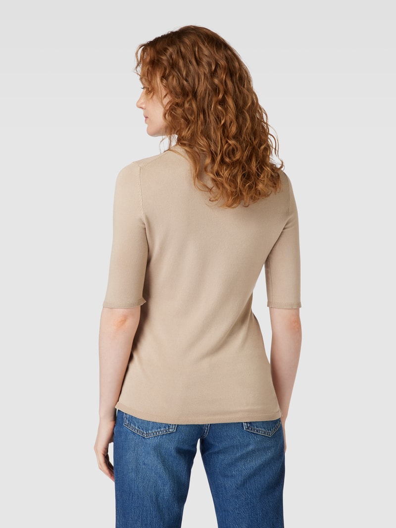 Strickshirt mit Rundhalsausschnitt in sand