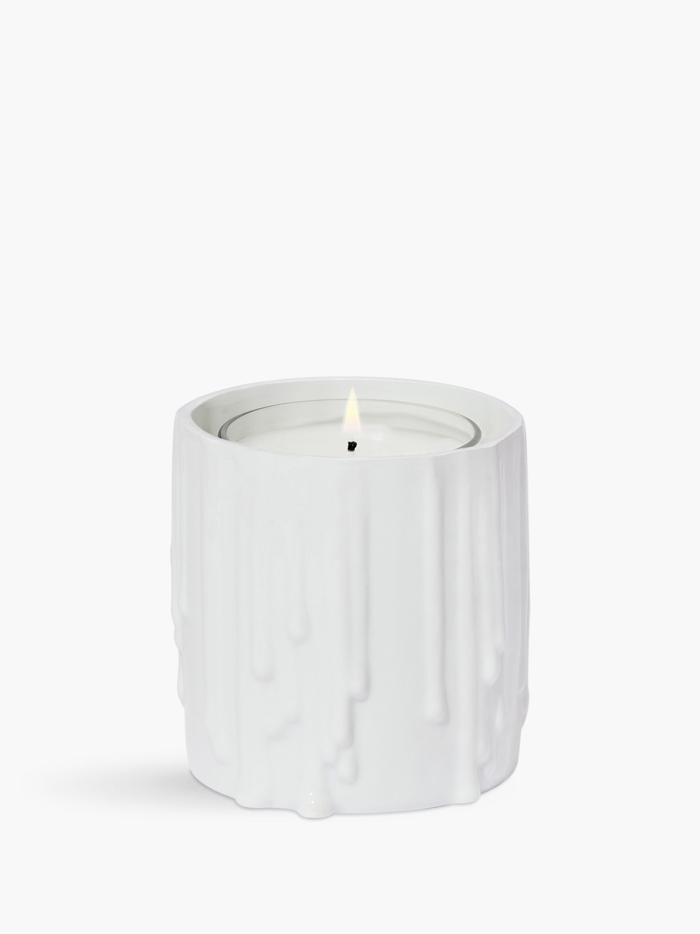 Bougeoir cire perdue blanc - Pour bougie modèle classique