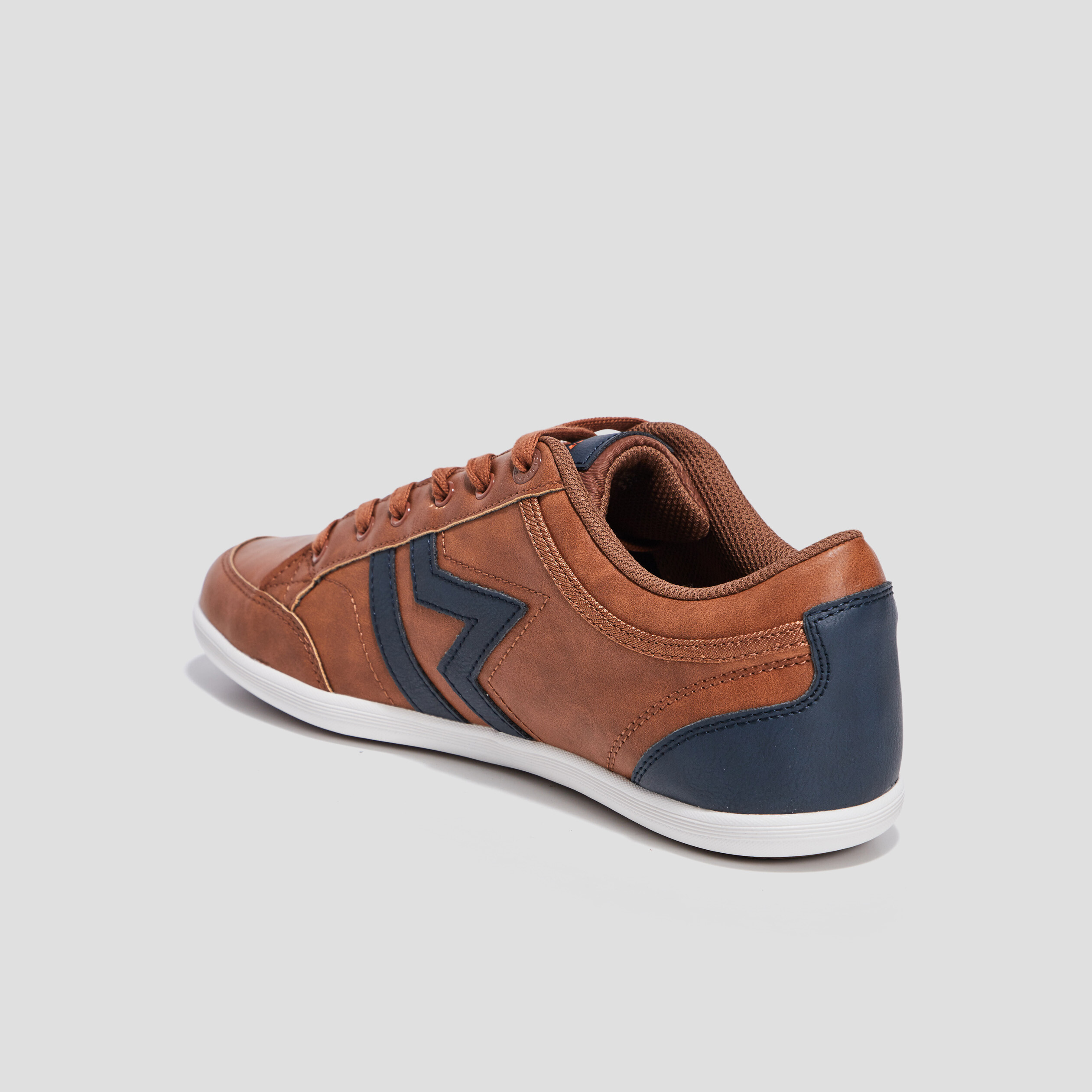 Baskets plates Creeks marron cognac homme | La Halle