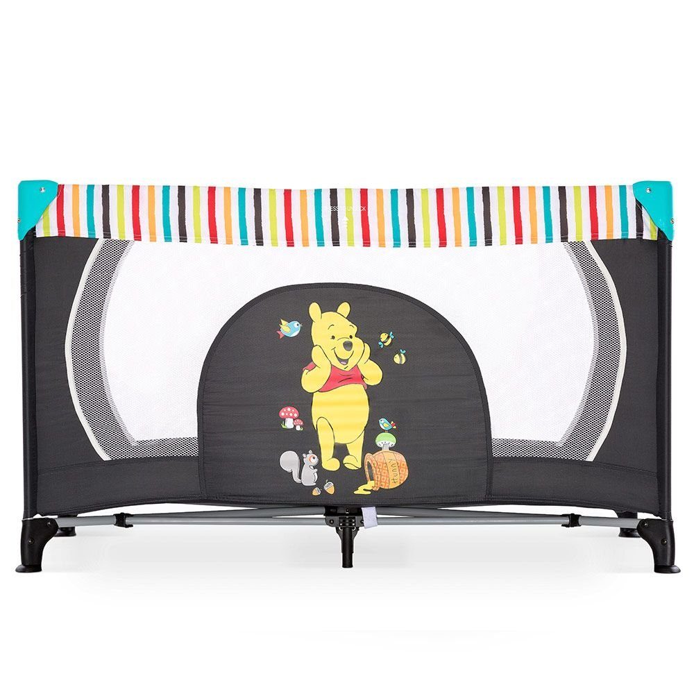Hauck Baby-Reisebett Dream'n Play - Pooh Geo, Reisebett für Babys und Kinder 120x60 kompakt faltbar mit Tasche