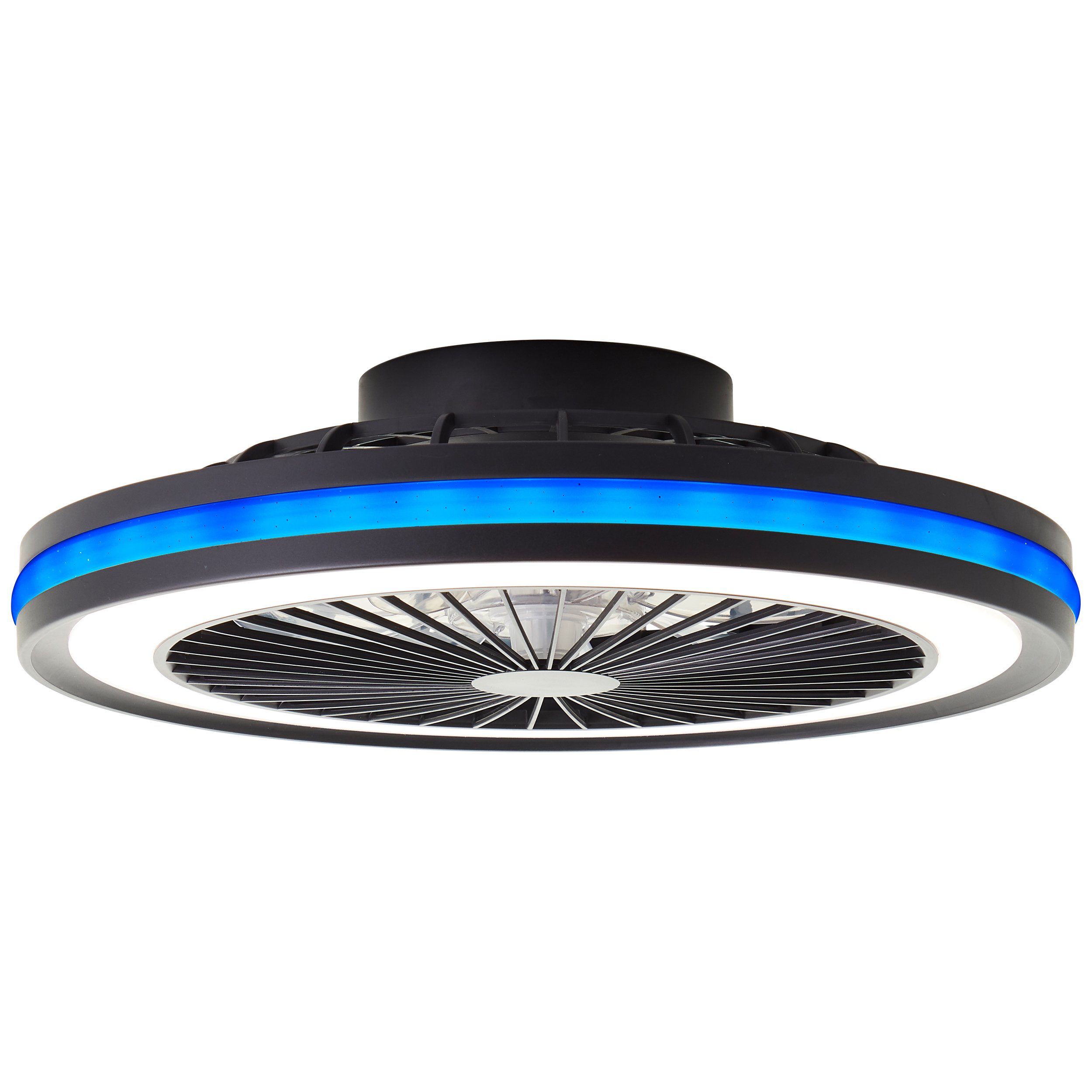 Lightbox LED Deckenleuchte, Ventilatorfunktion, LED fest integriert, warmweiß - kaltweiß, RGB, Deckenlampe, Ventilator, Ø 46,6 cm, Fernbedienung, RGB & CCT