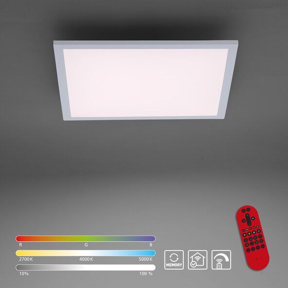 LED-Deckenleuchte LOLAsmart Flat, 45 x 45 cm