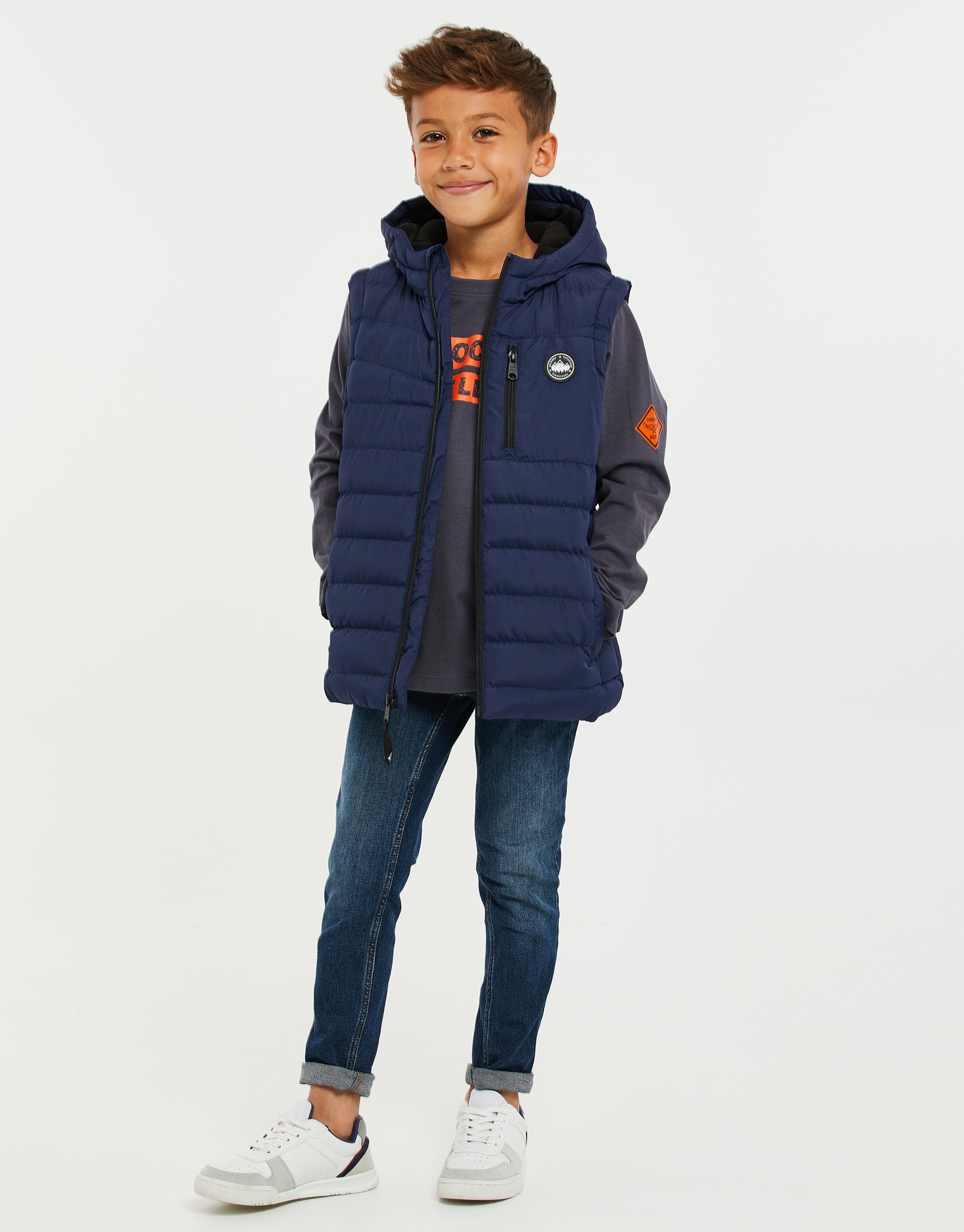 Threadboys Steppweste Longline Gilet Ashcroft
