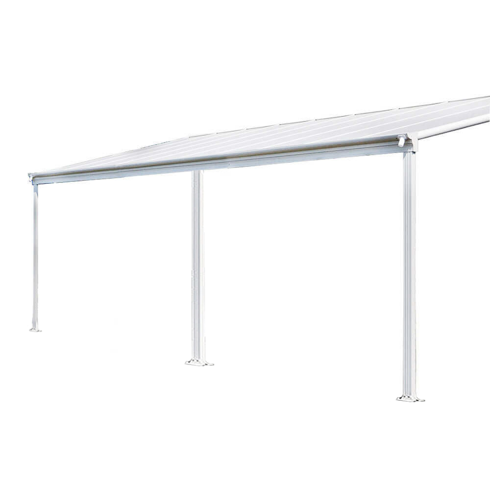 Home Deluxe Terrassenüberdachung SOLIS 434 x 303 x 226 / 278 cm weiß