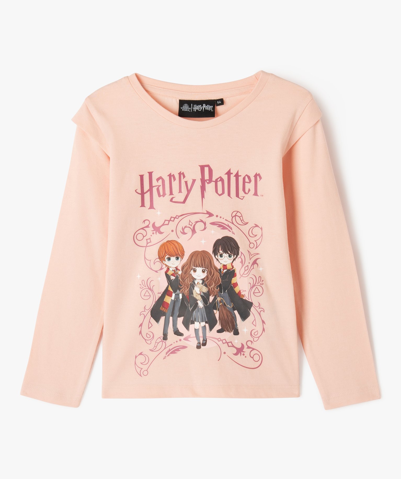 Tee-shirt à manches longues avec motif fille - Harry Potter rose | GEMO