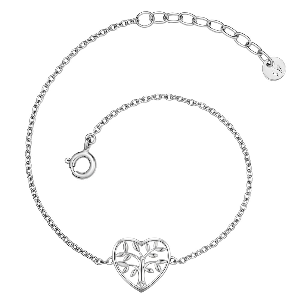 Glanzstücke München Bracelet Arbre de vie Argent sterling Lab Grown Diamond en Argent Bracelet