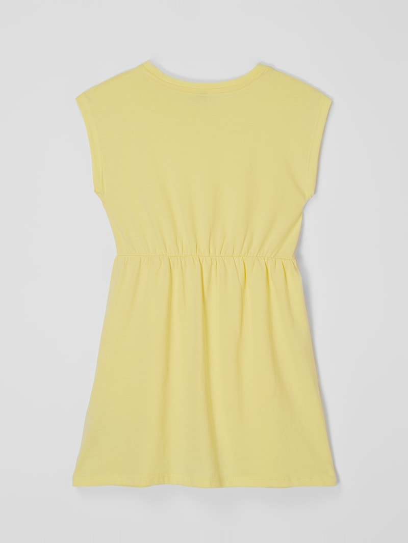 Jerseykleid in Wickel-Optik Modell 'May' in hellgelb