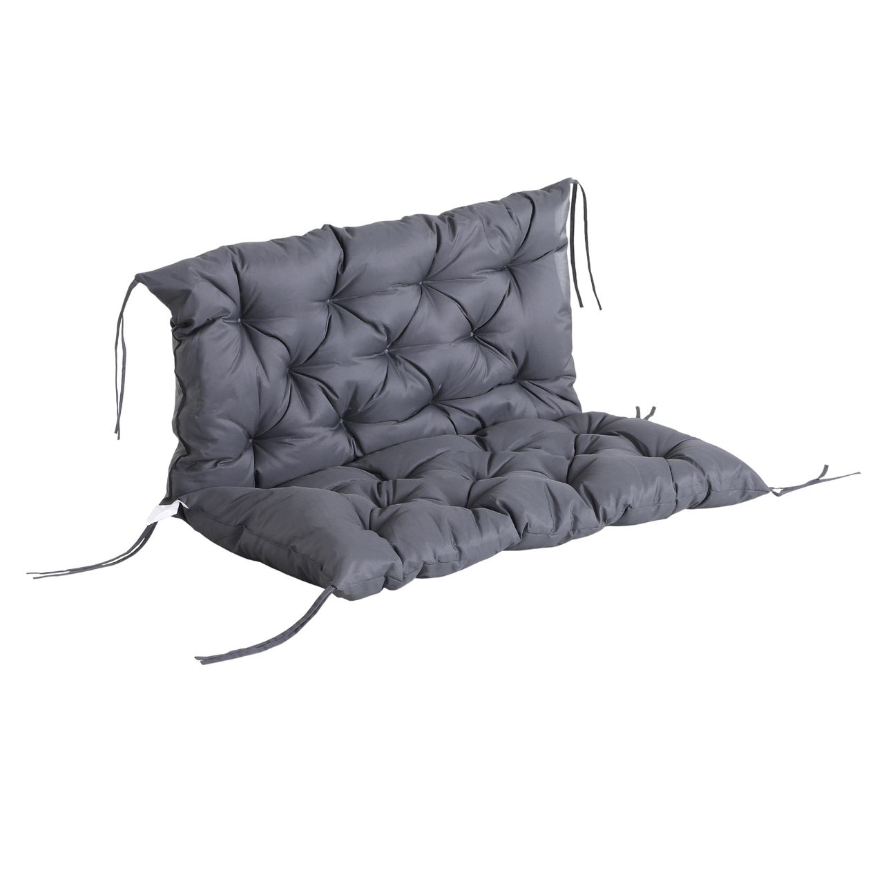 Outsunny Bankauflage Sitzkissen Rückenkissen für Sitzbank 100x98x8 cm