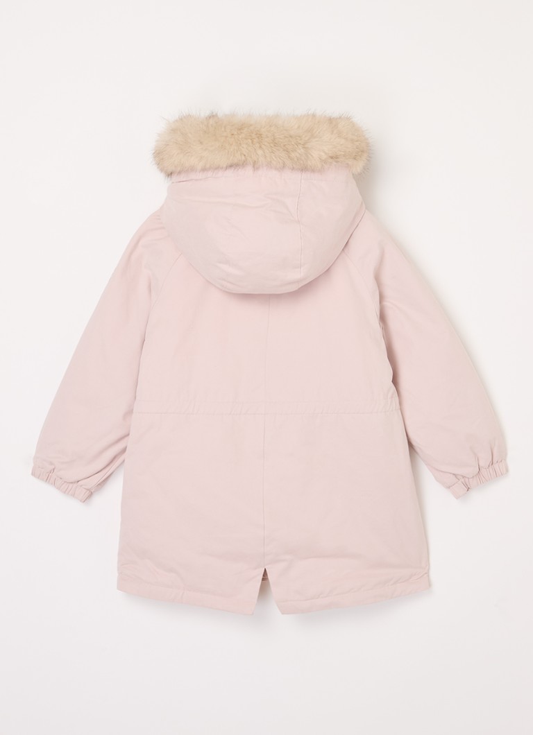 Parka matlasată Benetton cu guler din blană artificială