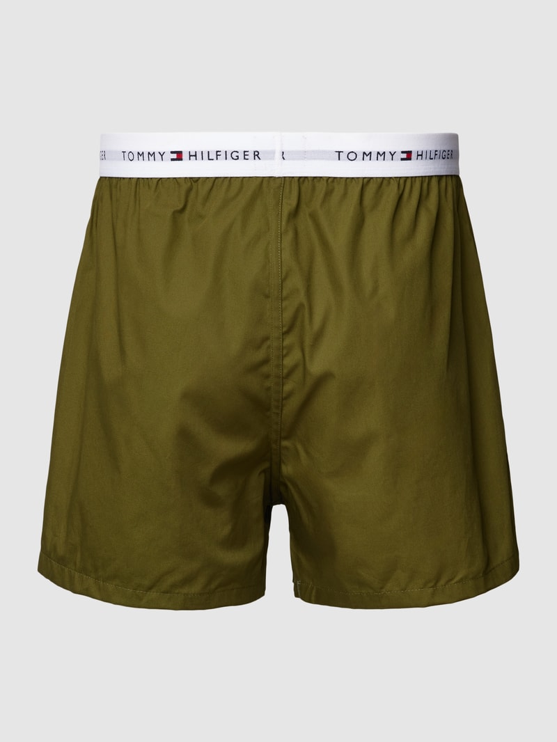 Boxershorts mit Label-Stitching im 3er-Pack in olivgrün