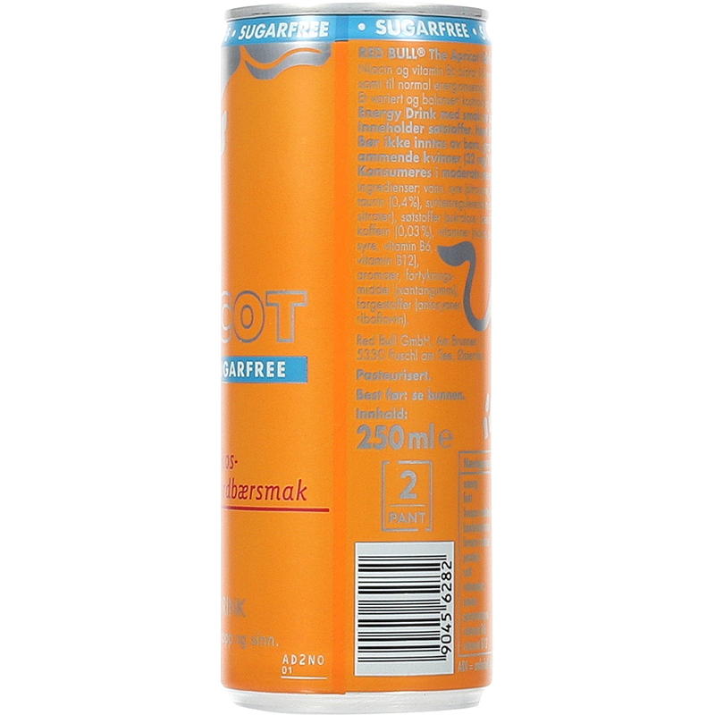 Red bull Red Bull 250 ml u/sukker Apricot edition