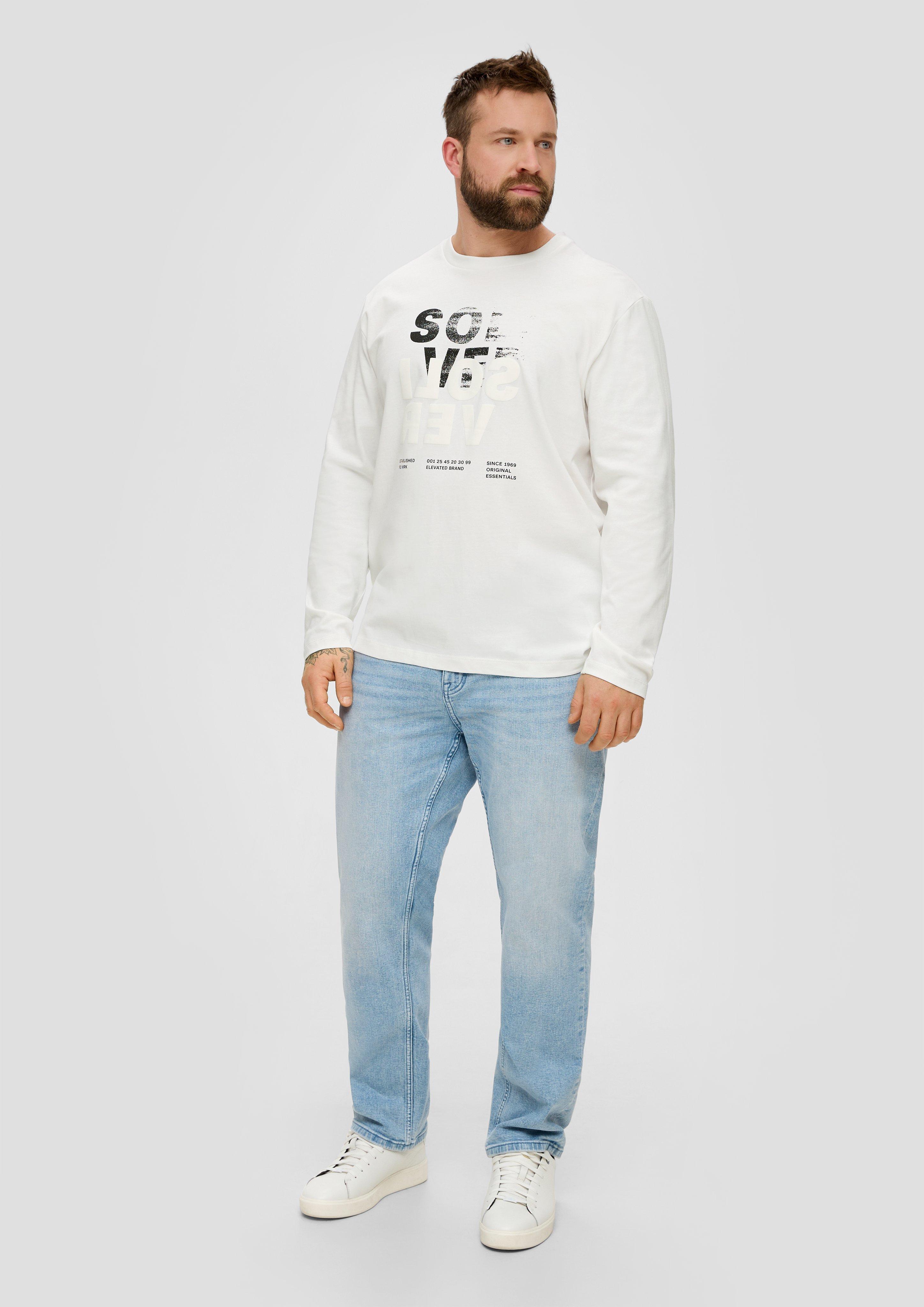 Longsleeve mit gummiertem Label-Print  2143244-01D1