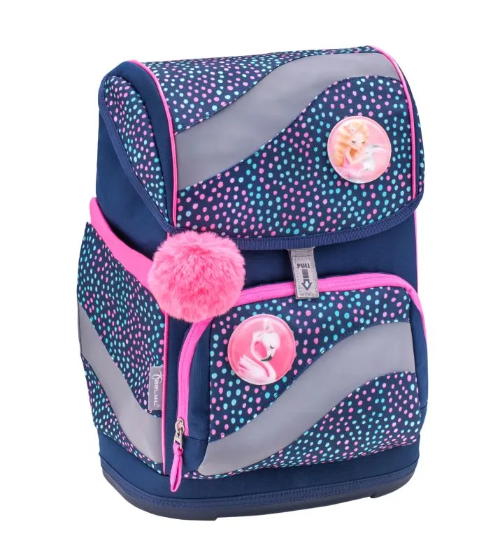 Belmil Smarty Schulranzen Set 5-teilig mit 6 Patches - Amazing Polka Dot 2