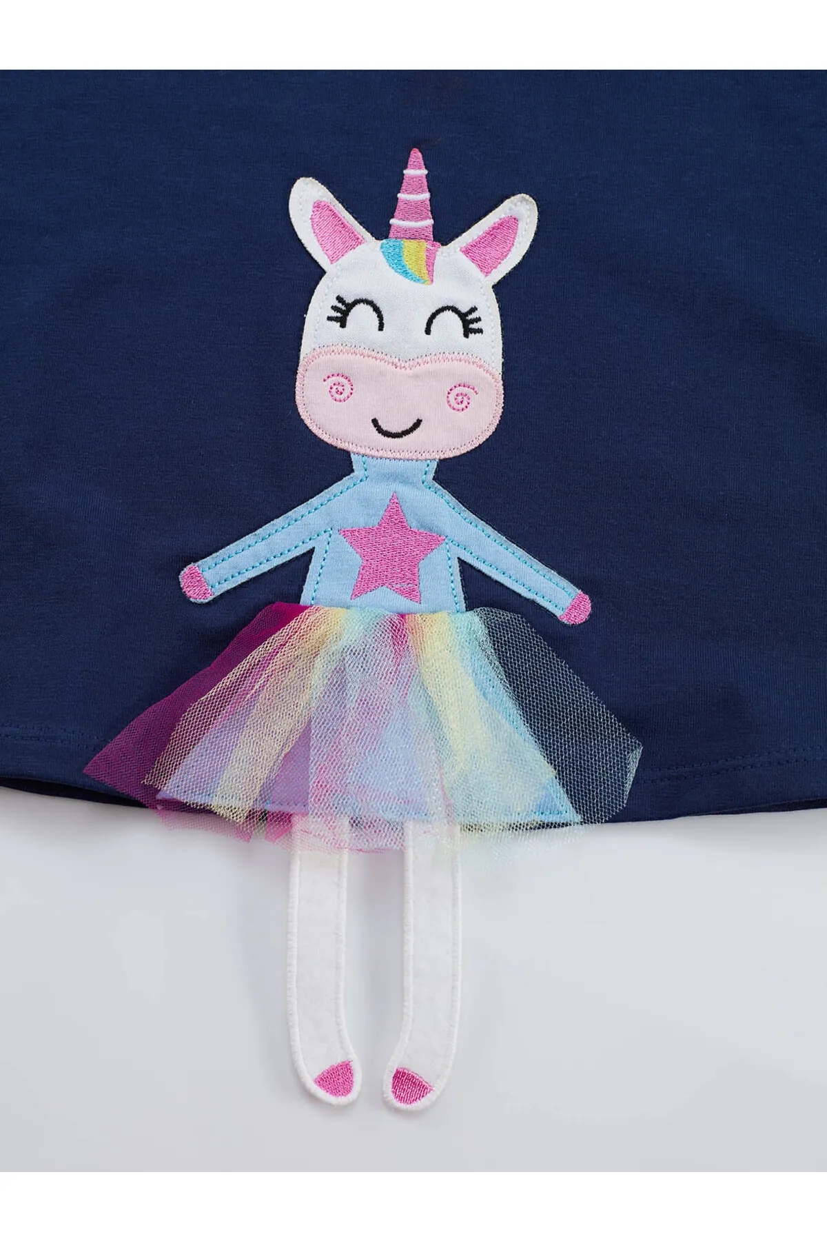Denokids  Lilycorn Marineblaues Mädchenkleid