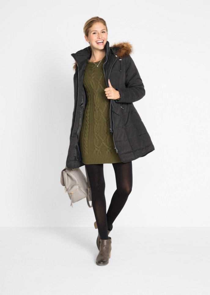 Steppjacke mit Kapuze, gefüttert