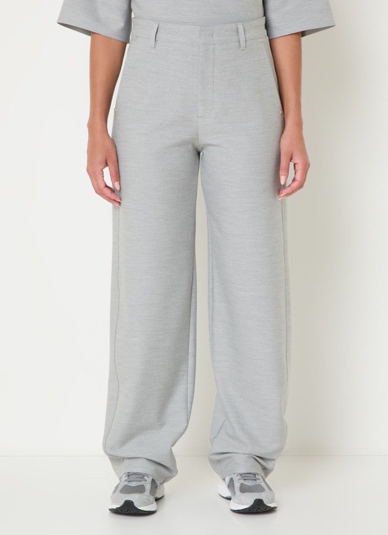 Pantaloni Vanilia cu talie înaltă, cu talie lată și buzunare laterale.