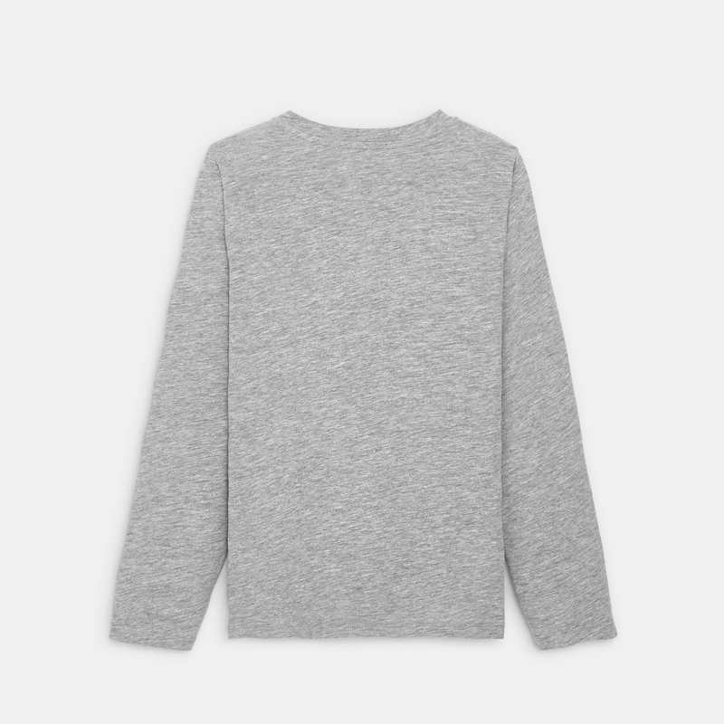 T-shirt uni en coton gris garçon