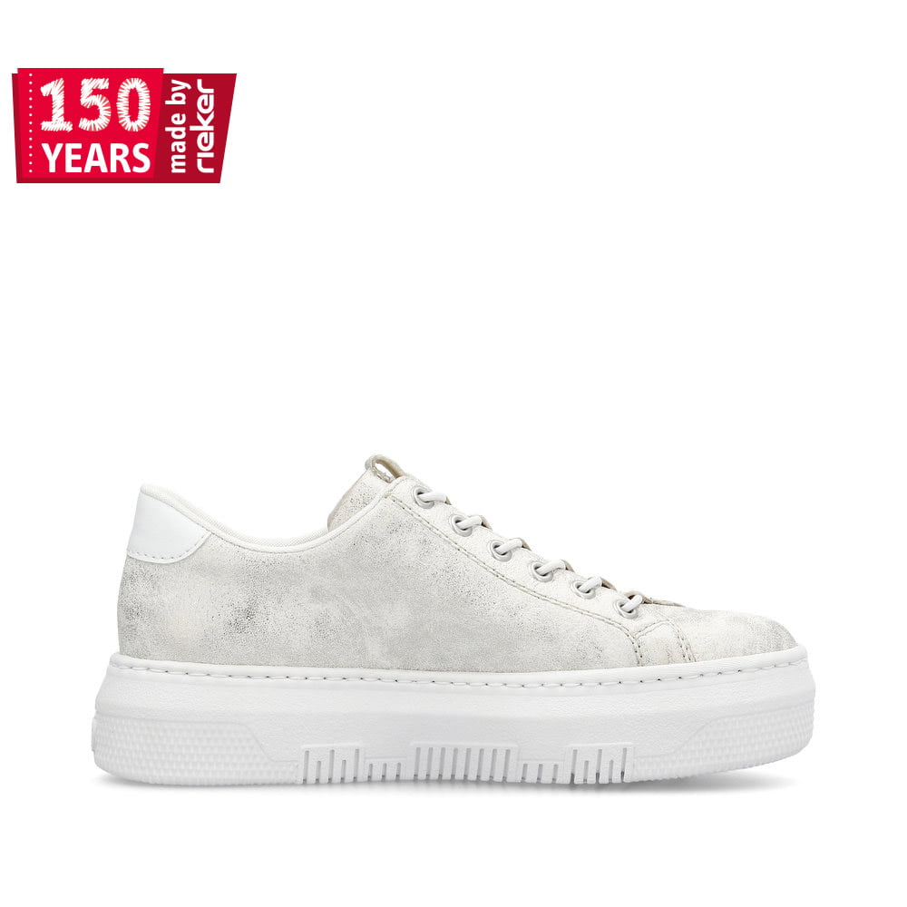 Rieker Damen Sneaker Low grauweiss