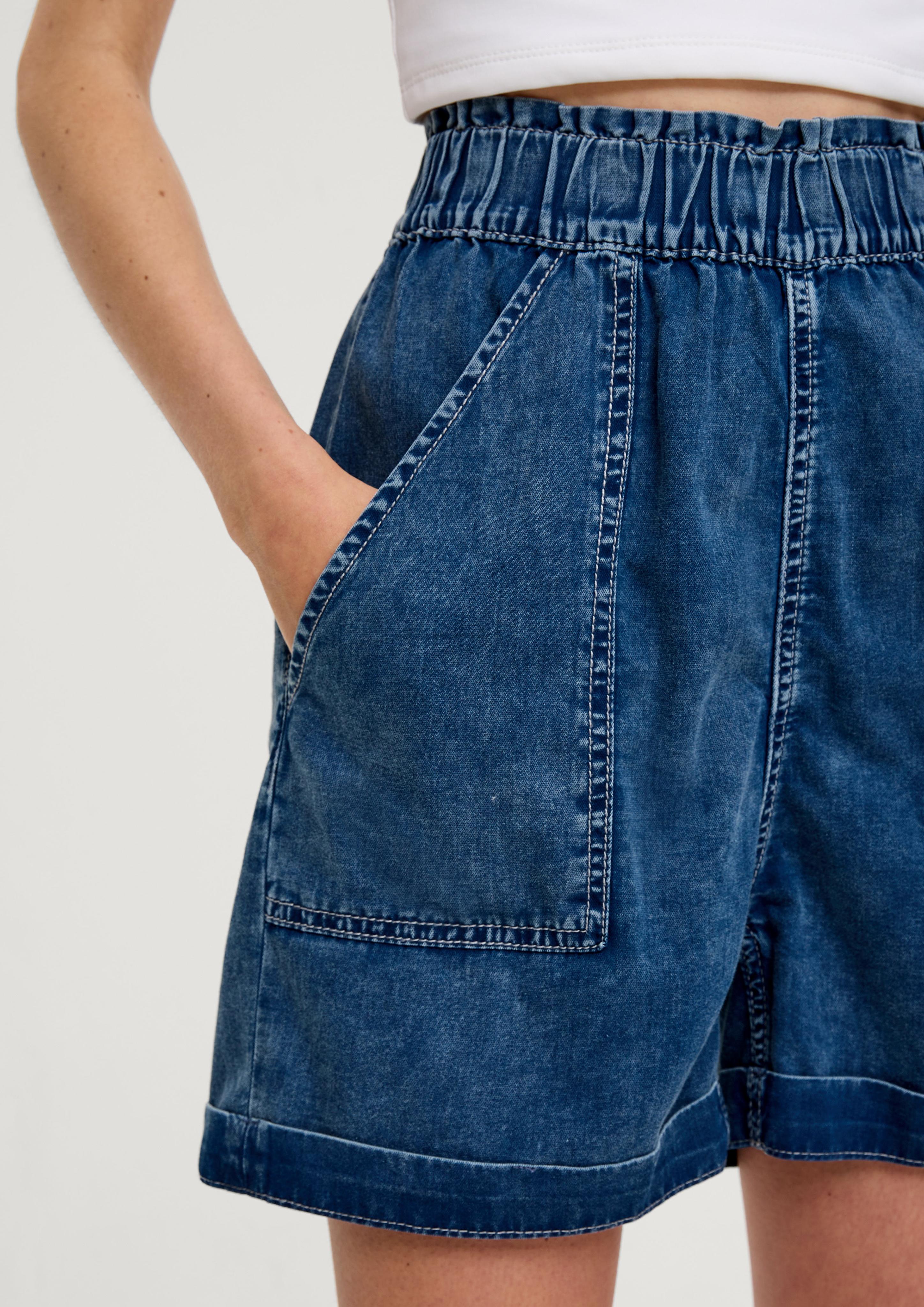 Jeans-Shorts Paper Bag / Relaxed Fit / High Rise / Semi Wide Leg  2131252-55Y2