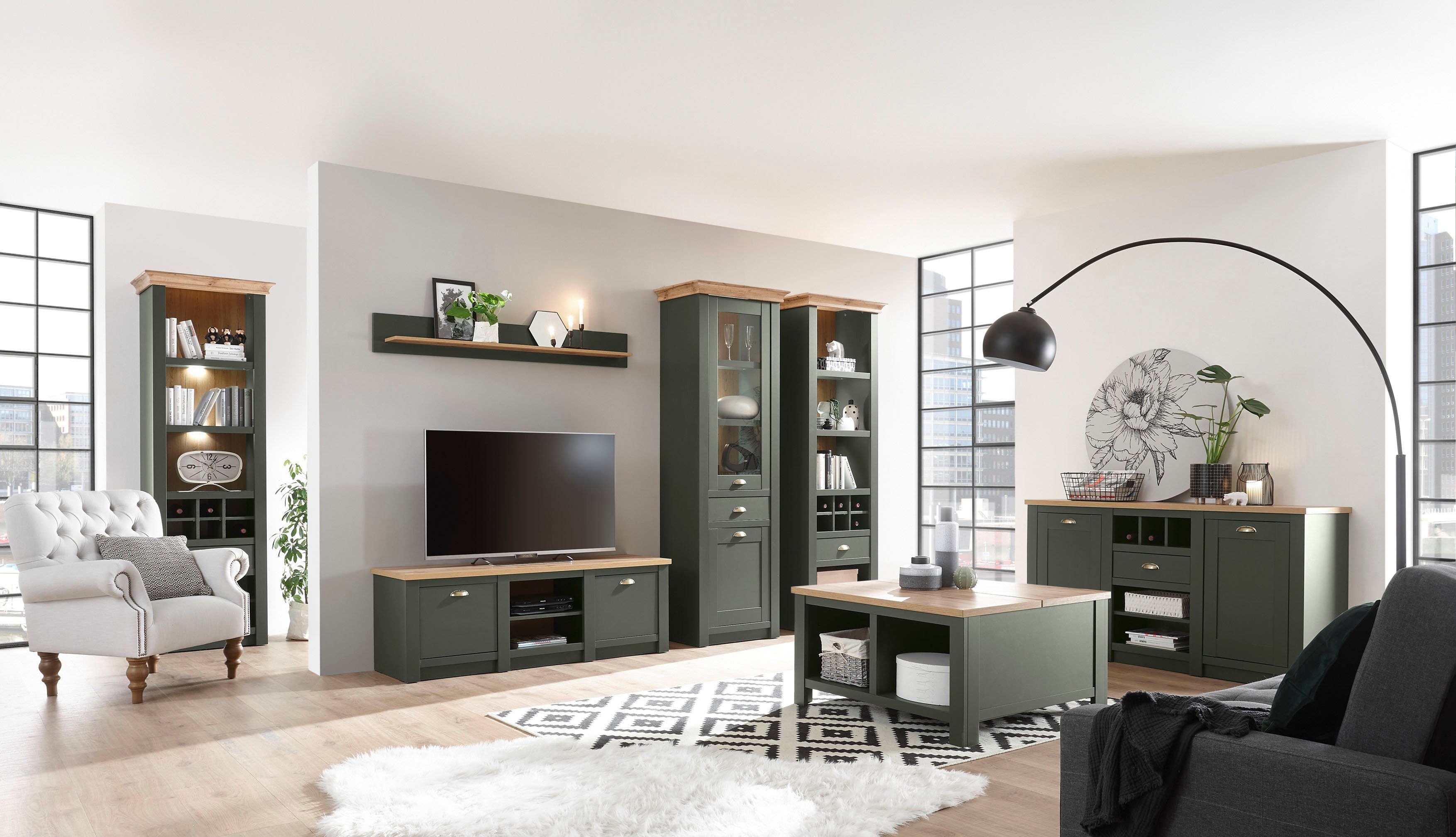Home affaire Wohnwand Cambridge, (Set, 4-St), ohne Beleuchtung