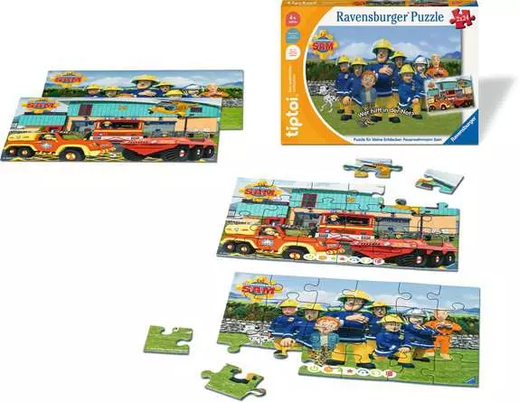Kinderpuzzle ab 4 Jahren - tiptoi® Puzzle für kleine Entdecker: Feuerwehrmann Sam - 24 Teile