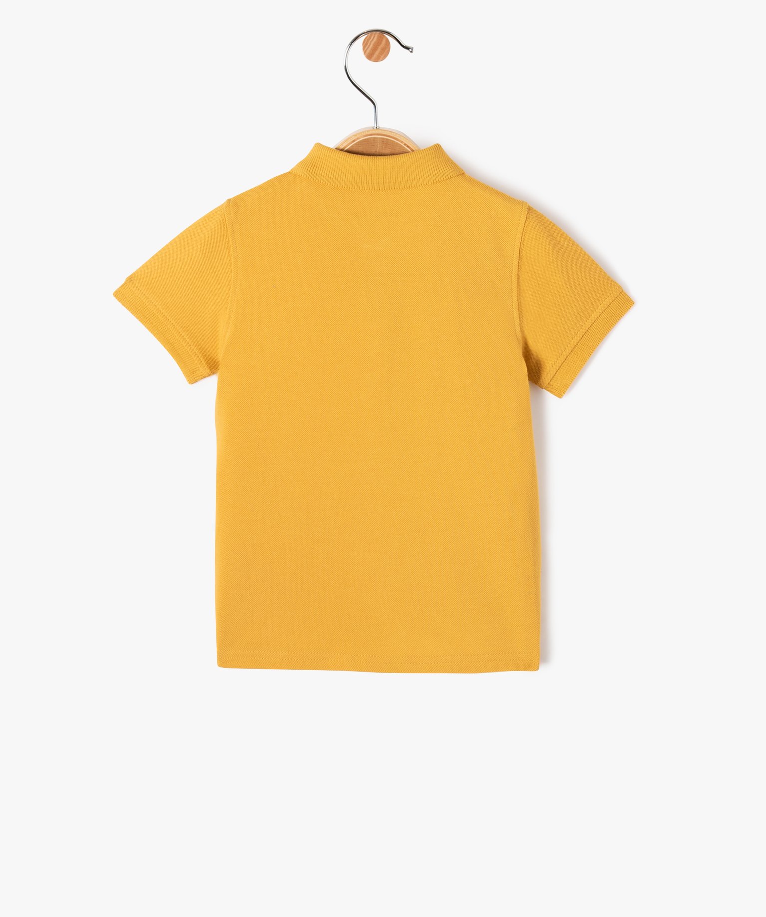 Polo manches courtes en maille piquée bébé Garçon jaune | GEMO