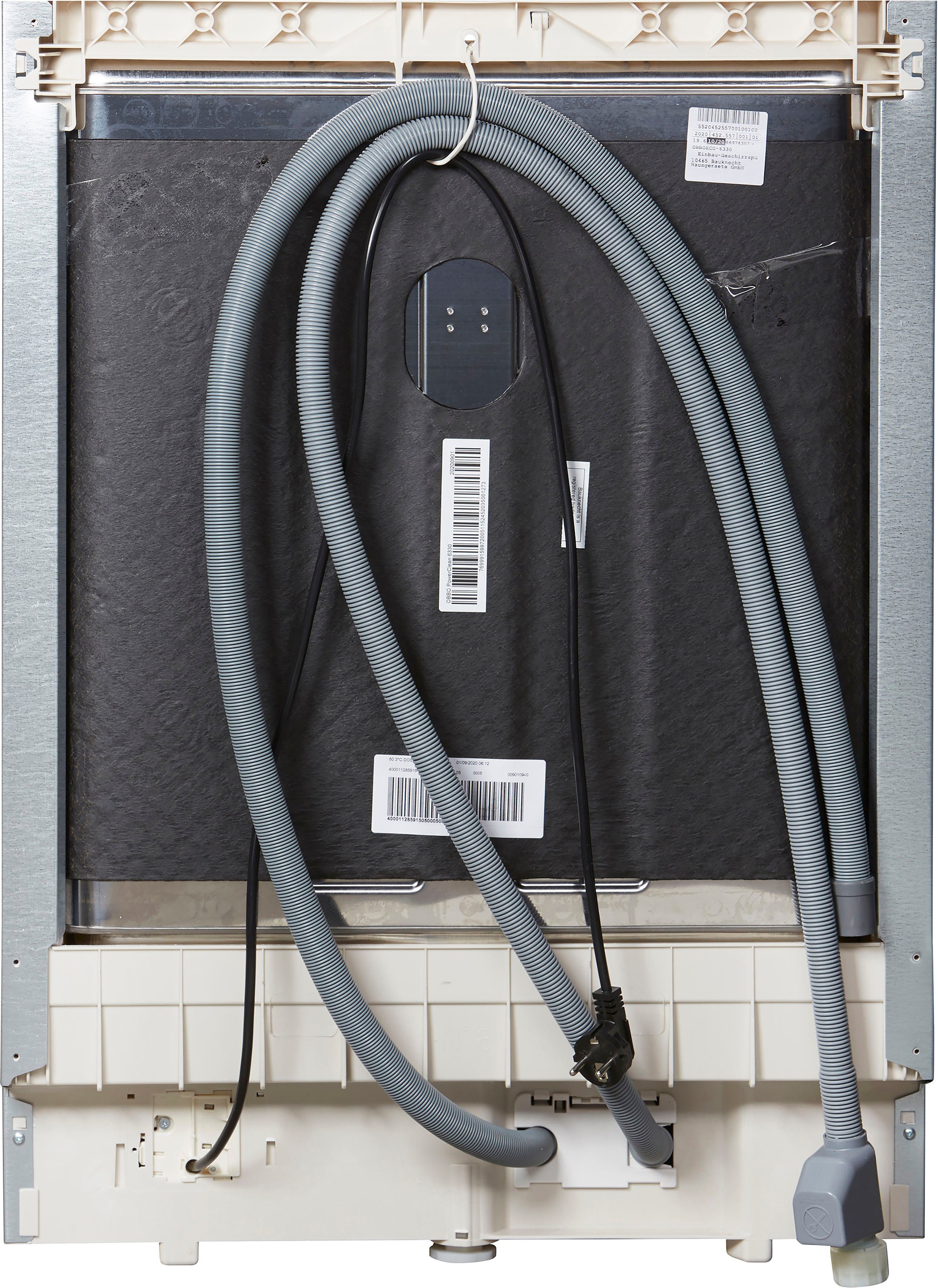 BAUKNECHT teilintegrierbarer Geschirrspüler, OBBO POWERCLEAN 6330, 14 Maßgedecke