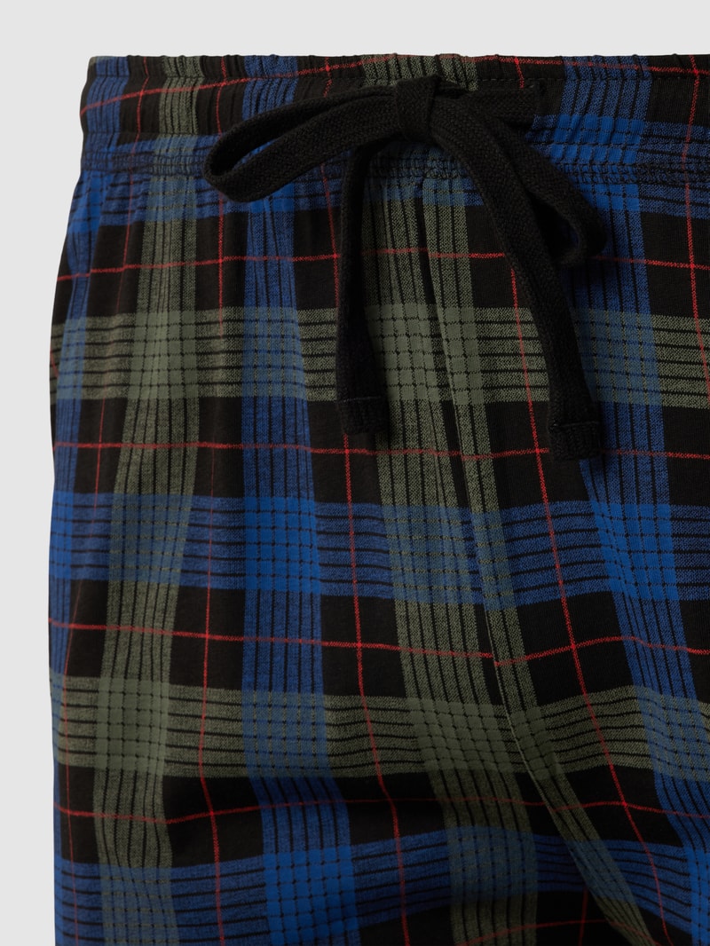PLUS SIZE Pyjama-Hose mit Tartan-Karo in schwarz