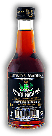 Madeira Justino's Fine Rich 0,1 Liter Madeira Justino's Fine Rich 0,1 Liter Leicht süsslicher Madeira. 0,1	 Liter - Vol 19%