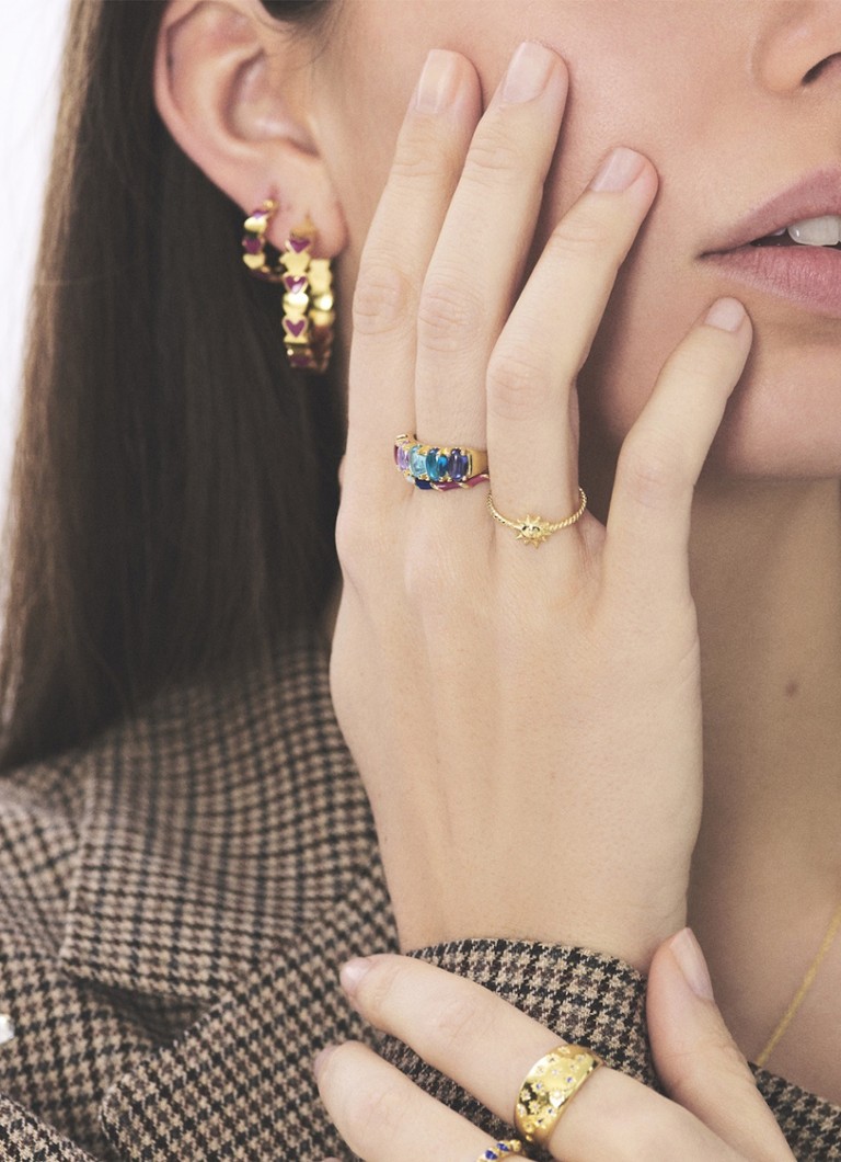 Anello Anna + Nina Sunny placcato oro