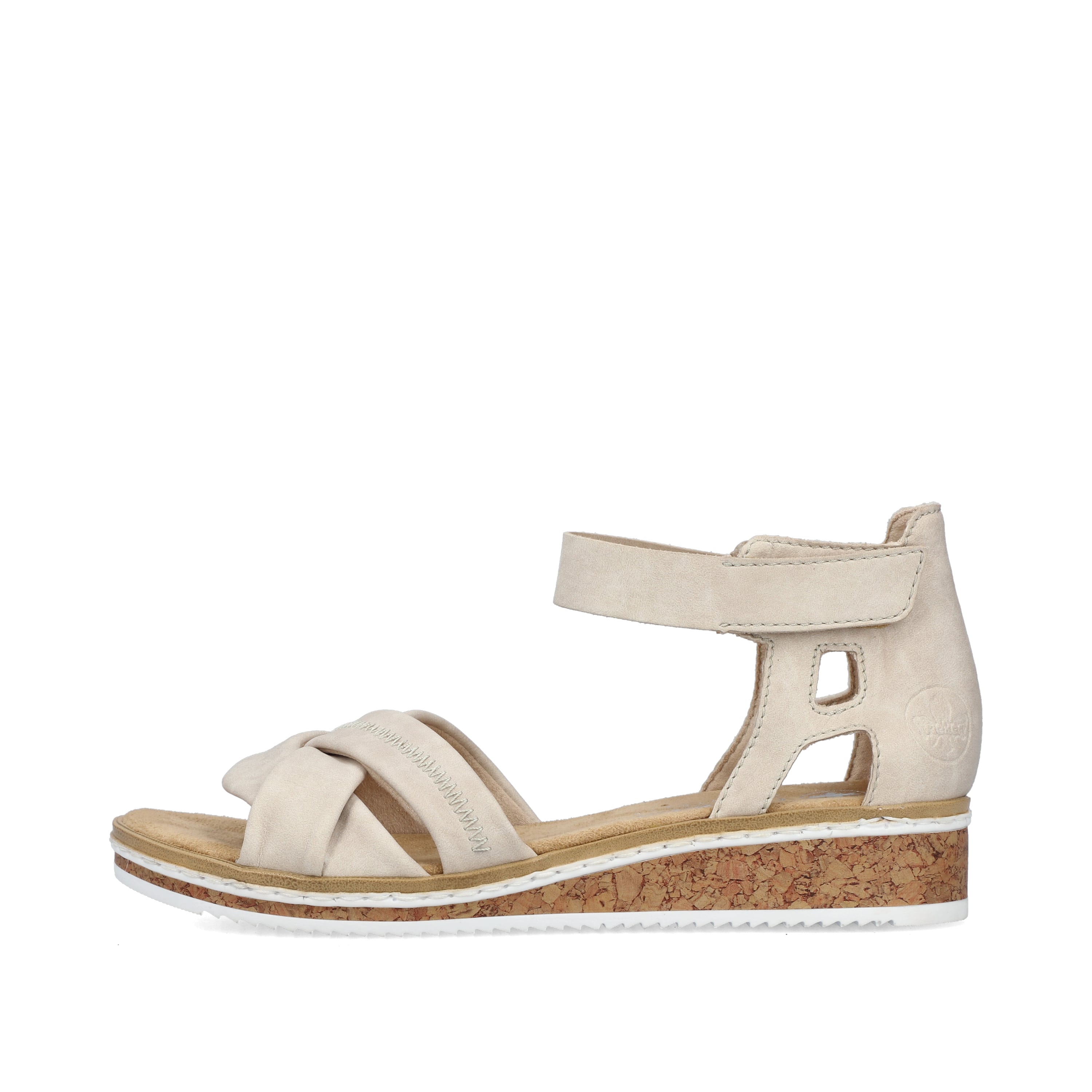 Rieker Damen Keilsandaletten hellbeige