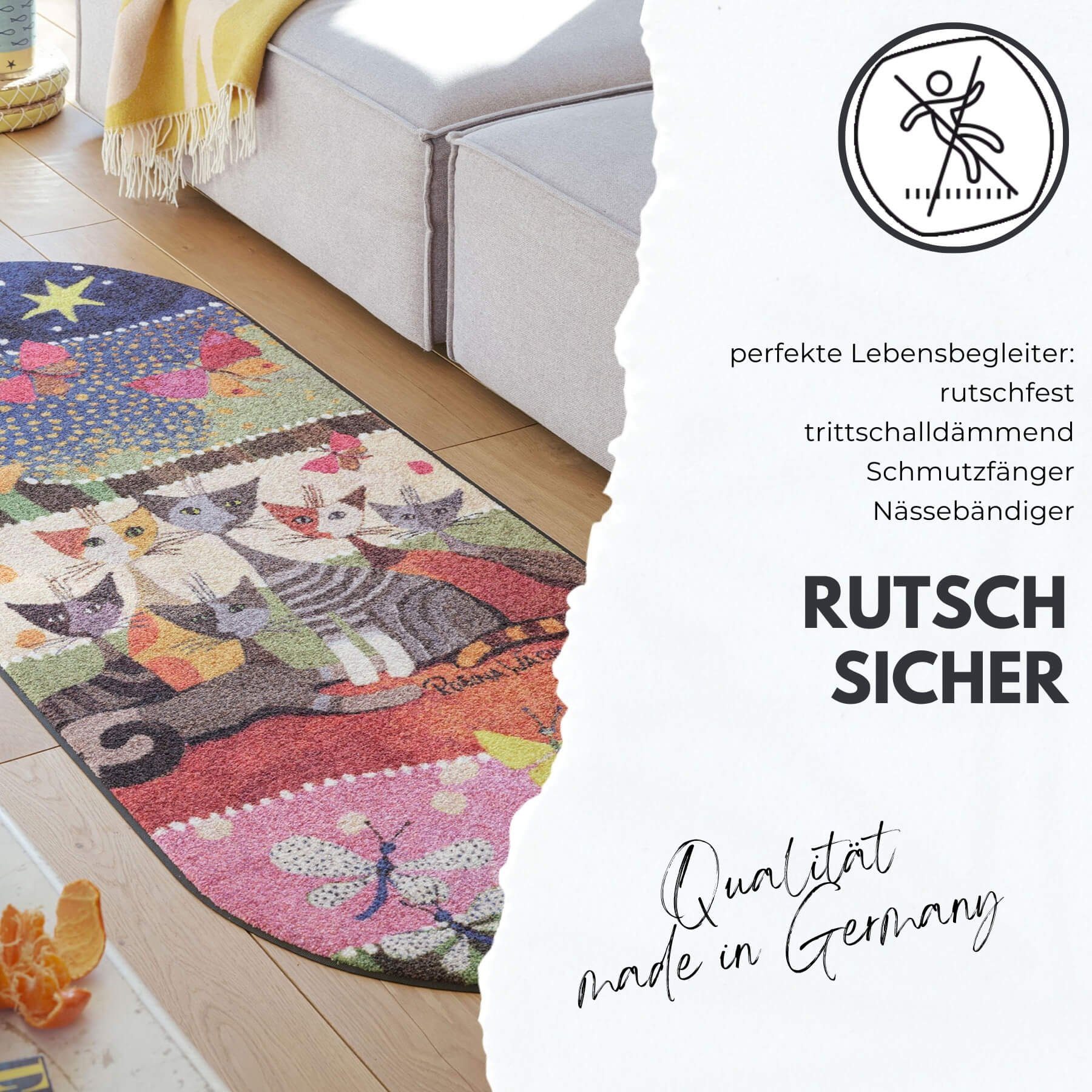 Läufer Rosina Wachtmeister Läufer Sleep Well Salonloewe waschbar 75x190 cm, Salonloewe, Läufer, Höhe: 7 mm