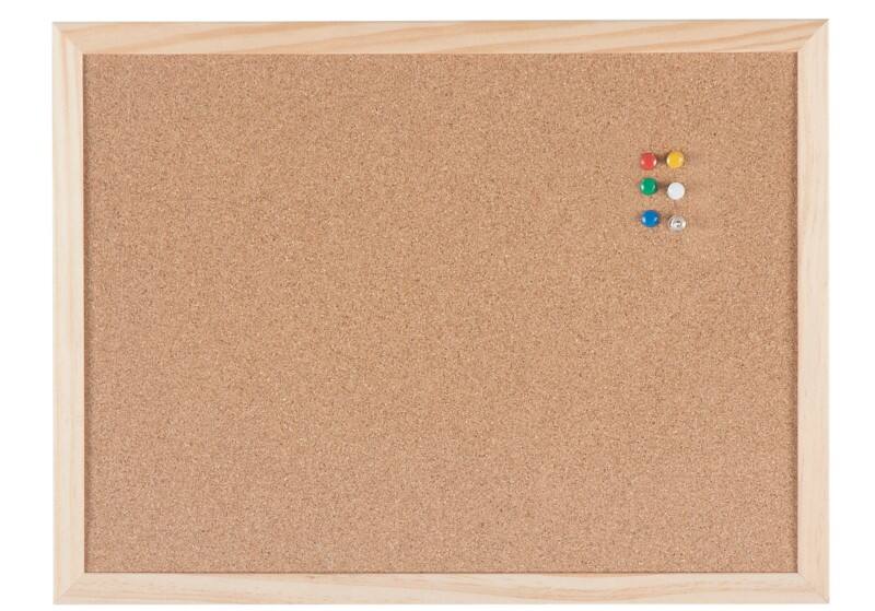 Viking Moderationstafel Nicht magnetisch Wandmontage Kork 40 (B) x 1,4 (T) x 30 (H) cm Holz Braun