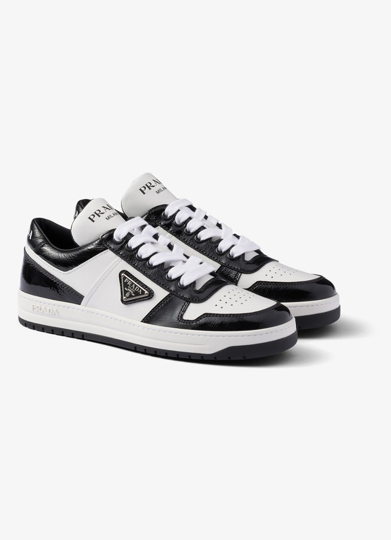 Prada  Downtown sneaker van leer met logo