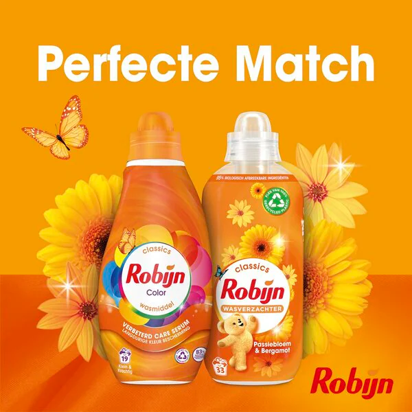 Robijn Small & Powerful Classics Color flytande tvättmedel 6 x 665 ml, 132 tvättar