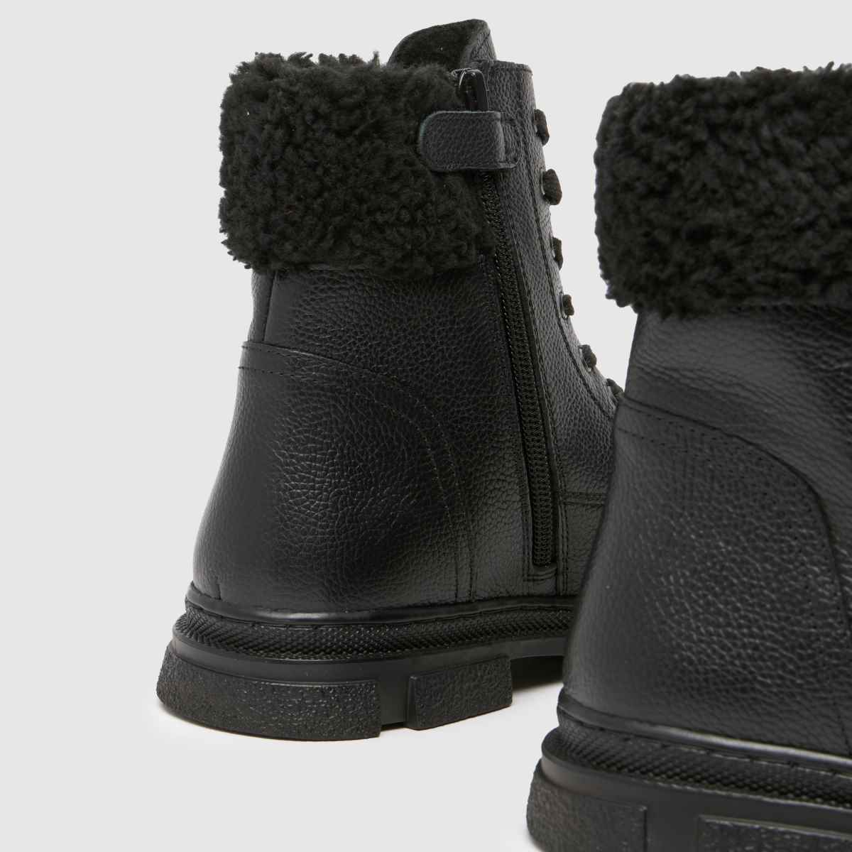Schuh fekete Charley bőr szőrme Lány junior csizma
