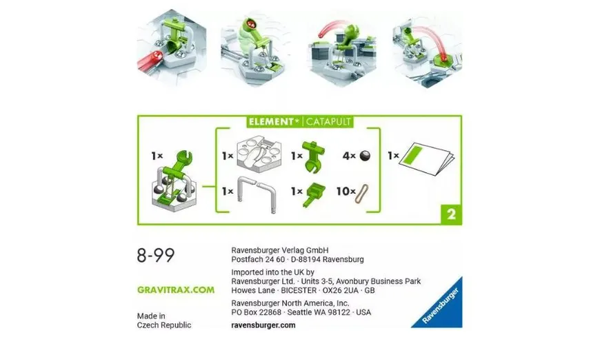 Ravensburger Beschäftigung - GraviTrax Element Catapult - Kugelbahn-Erweiterung